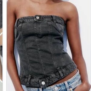 Zara Gray Jumpsuit with Structured Panels